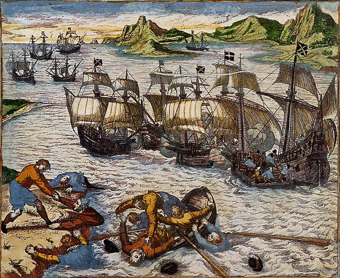 French Buccaneers sacking Havanna