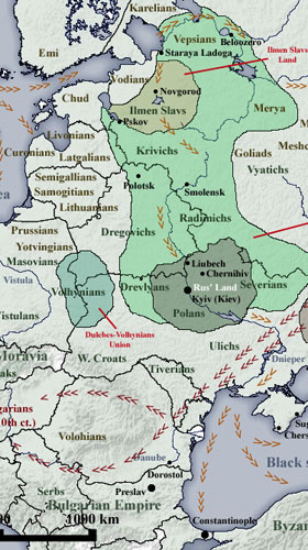 Varangian trade routes in Eastern Europe